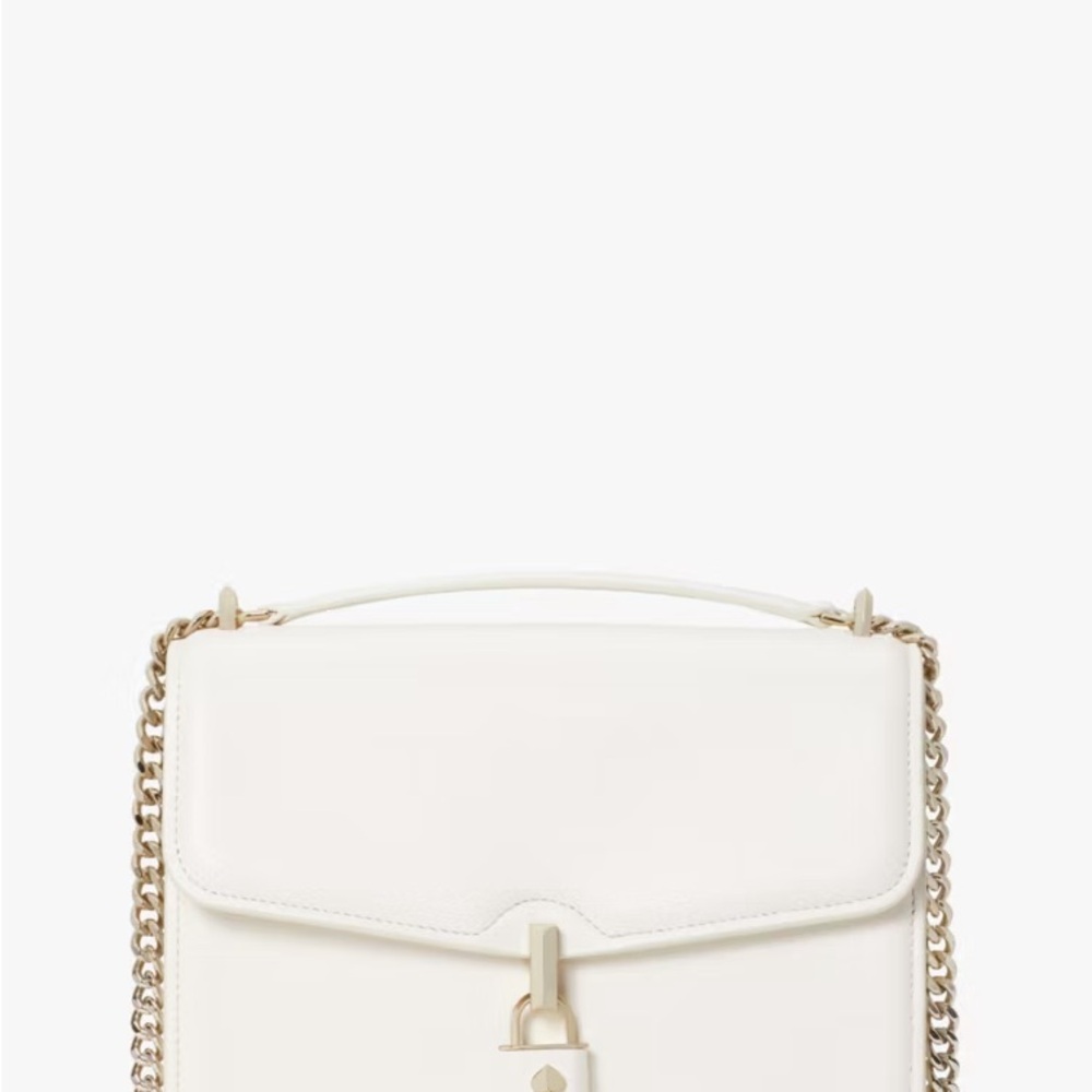 Kate Spade White Shoulder Bag with Chain Strap